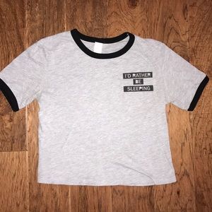 “I’d rather be sleeping” Cropped T-Shirt